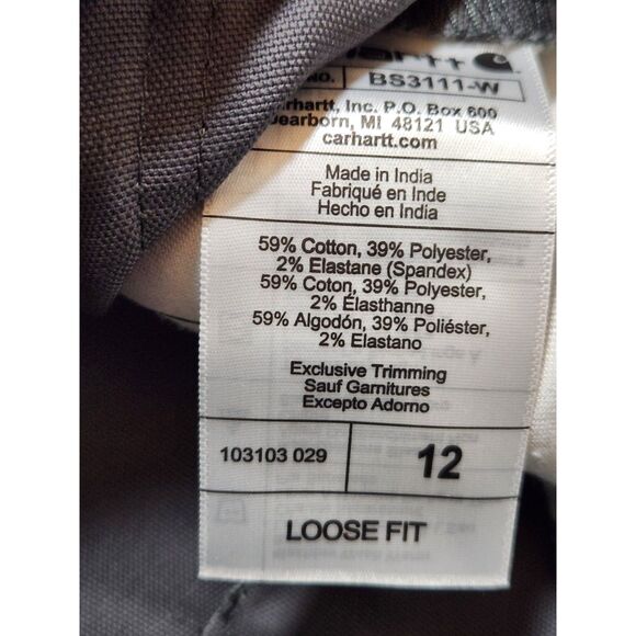 Carhartt Rugged Flex Canvas Work Short | Women's size 12 - Picture 3 of 7